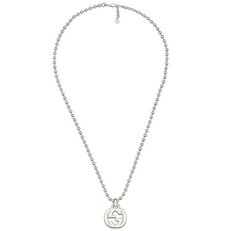 collana gucci in argento 925|Collana Gucci Interlocking G in Argento con Catena Boule .